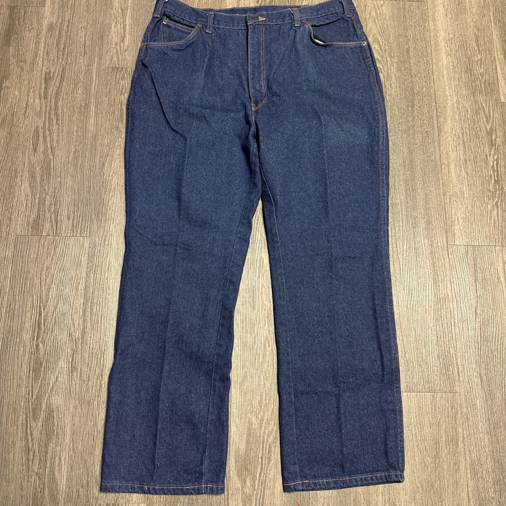 Vintage Dickies Jeans Men's 40x30 Regular Relaxed Fit Dark Wash Workwear